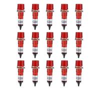 sourcing map Signal Indicator Dash Light AC 220V, Neon Bulbs XD10-3 Red, 10mm 2/5" Panel Mount 15Pcs