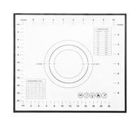 sourcing map Silicone Baking Mat, 10 x 11 Inch Non Stick Pastry Mat Sheet, Counter Mat Reusable Oven Baking Mat for Pastry Rolling Dough with Measurements, Black