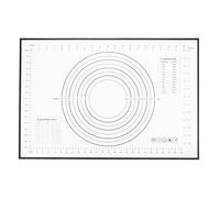 sourcing map Silicone Baking Mat, 16 x 24 Inch Non Stick Pastry Mat Sheet, Counter Mat Reusable Oven Baking Mat for Pastry Rolling Dough with Measurements, Black