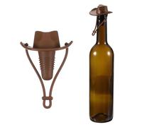sourcing map Silicone Cowboy Hat Wine Stopper, Reusable Fun Wine Stoppers Airtight Leak-Proof Bottle Plug Novelty Beer Beverage Glass Bottle Stopper for Bar Holiday Party, Coffee
