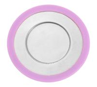 sourcing map Silicone Cup Cover, Silicone Lids for Mugs, Tea Pots, Flexible Mug Tea Infuser Steeper, Purple/Silver