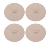 sourcing map Silicone Cup Lids, 4Pcs Silicone Cup Covers, Reusable Anti-Dust Tight Seal Silicone Mugs Cover for Drink Cup, Glass Cup, Coffee Cup (Red Brown)