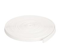sourcing map Silicone Foam Seal Strip, 0.12" x 0.4" x 16.4 Ft Square Solid Weather Stripping Sponge Rubber Bar for Door Window DIY Gasket Automotive, White