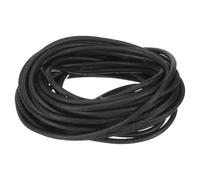 sourcing map Silicone Foam Seal Strip, 2.5mm(0.1") Dia 5.5 Meters(18.04 Ft) Long Sponge Rubber Weather Seal Strip Round Rubber Cord Solid for DIY Warehouse, Pads, Foam Tubing, Crafts - Black