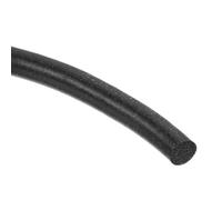 sourcing map Silicone Foam Seal Strip, 4mm OD 6.5m 21ft Silicone Foam Weather Strip, Sponge Rubber Weather Stripping Cord for Warehouse, Foam Tubing, Black