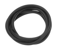 sourcing map Silicone Foam Seal Strip, 8mm(0.31") Dia 2 Meters(6.56 Ft) Long Sponge Rubber Weather Seal Strip Round Rubber Cord Solid for Machinery and Industries, Black