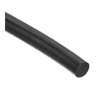 sourcing map Silicone Foam Seal Strip, 8mm OD 6.5m 21ft Silicone Foam Weather Strip, Sponge Rubber Weather Stripping Cord for Warehouse, Foam Tubing, Black