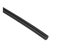sourcing map Silicone Foam Seal Weather Strip 2 mm 20 m 66ft Sponge Rubber Cord Solid Black