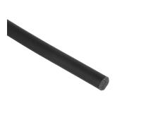 sourcing map Silicone Foam Seal Weather Strip 6.5mm Dia 2.5m 8ft Sponge Rubber Cord Solid Black