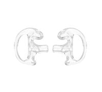 sourcing map Silicone Gel Earplug Earbuds (Left and Right) for Two Way Radio Headset Air Acoustic Earpiece Headset Walkie-talkie Earpiece, Transparent Pack of 2