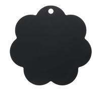 sourcing map Silicone Induction Cooktop Protect Mat, 9.8 Inch Flower Shape Induction Cooktop Protective Cover for Induction Stove, Black