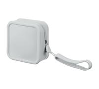 sourcing map Silicone Makeup Bag, 3 Inch Square Cosmetic Bag Waterproof Makeup Pouch Travel Toiletry Organizers for Women (Small, Gray)