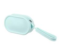 sourcing map Silicone Makeup Bag, 7 Inch Round Cosmetic Bag Waterproof Makeup Pouch Travel Toiletry Organizers for Women (Large, Blue)