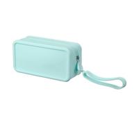 sourcing map Silicone Makeup Bag, 7 Inch Square Cosmetic Bag Waterproof Makeup Pouch Travel Toiletry Organizers for Women (Large, Blue)