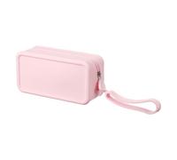 sourcing map Silicone Makeup Bag, 7 Inch Square Cosmetic Bag Waterproof Makeup Pouch Travel Toiletry Organizers for Women (Large, Pink)