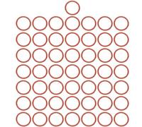 sourcing map Silicone O-Ring 18mm ID 22mm OD 2mm Width Metric VMQ Sealing Gasket Replacement 50A Durometer for Plumbing Compressor Faucets Valves Repair (Red, Pack of 50)