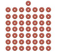 sourcing map Silicone O-Ring 1mm ID 5mm OD 2mm Width Metric VMQ Sealing Gasket Replacement 50A Durometer for Plumbing Compressor Faucets Valves Repair (Red, Pack of 50)