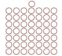 sourcing map Silicone O-Ring 22mm ID 26mm OD 2mm Width Metric VMQ Sealing Gasket Replacement 50A Durometer for Plumbing Compressor Faucets Valves Repair (Red, Pack of 50)