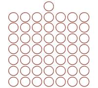 sourcing map Silicone O-Ring 29mm ID 33mm OD 2mm Width Metric VMQ Sealing Gasket Replacement 50A Durometer for Plumbing Compressor Faucets Valves Repair (Red, Pack of 50)
