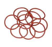 sourcing map Silicone O-Ring 30mm OD 26mm ID 2mm Width Red 10 Pcs