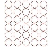 sourcing map Silicone O-Ring 44mm ID 48mm OD 2mm Width Metric VMQ Sealing Gasket Replacement 50A Durometer for Plumbing Compressor Faucets Valves Repair (Red, Pack of 30)