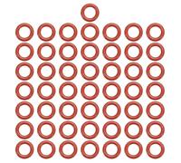 sourcing map Silicone O-Ring 5mm ID 9mm OD 2mm Width Metric VMQ Sealing Gasket Replacement 50A Durometer O Rings for Plumbing Compressor Faucets Valves Repair (Red, Pack of 50)