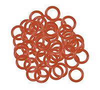 sourcing map Silicone O-Ring, 9.5mm OD, 6.5mm ID, 1.5mm Width, VMQ Seal Rings Gasket, Red, Pack of 50