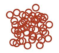 sourcing map Silicone O-Ring, 9mm OD, 6mm ID, 1.5mm Width, VMQ Seal Rings Gasket, Red, Pack of 50