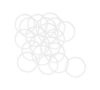 sourcing map Silicone O-Rings, 25mm OD 22mm ID 1.5mm Width VMQ Seal Gasket for Compressor Valves Pipe Repair, White, Pack of 20
