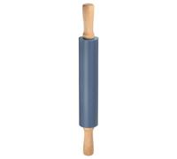 sourcing map Silicone Rolling Pins for Baking 17 Inch Wooden Handle Non Stick Rolling Pin Small Roller Playdough Rolling Pins for Dough Pizza Pastry Fondant Kitchen, Drak Blue