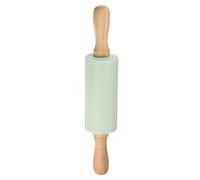 sourcing map Silicone Rolling Pins for Baking 9 Inch Wooden Handle Non Stick Rolling Pin Small Roller Playdough Rolling Pins for Dough Pizza Pastry Fondant Kitchen, Light Green