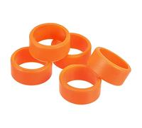 sourcing map Silicone Rubber Bands Rings Non-slip 1" Orange for Wrapping Paper, Cord Wraps, Bundle 5pcs