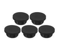 sourcing map Silicone Rubber Hole Plug 24mm Diameter Soft Flexible Stopper for 23mm Hole Black 5 Pieces