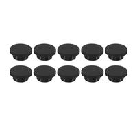 sourcing map Silicone Rubber Hole Plug 25mm Diameter Soft Flexible Stopper for 24mm Hole Black 10 Pieces