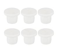 sourcing map Silicone Rubber Hole Plug Soft Flexible Stopper for 9-10mm Hole White 6 Pieces