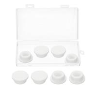 sourcing map Silicone Rubber Hole Plug Soft Flexible Stoppers T-Shaped Silicone Plugs with Box for 24mm Hole White 8 Pieces