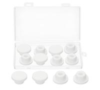 sourcing map Silicone Rubber Hole Plug Soft Flexible Stoppers T-Shaped Silicone Plugs with Box for 20mm Hole White 8 Pieces