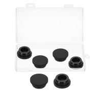 sourcing map Silicone Rubber Hole Plug Soft Flexible Stoppers T-Shaped Silicone Plugs with Box for 29mm Hole Black 6 Pieces