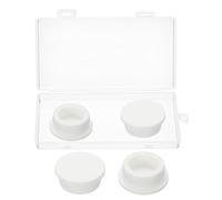 sourcing map Silicone Rubber Hole Plug Soft Flexible Stoppers T-Shaped Silicone Plugs with Box for 35-36mm Hole White 4 Pieces
