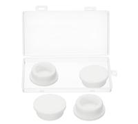 sourcing map Silicone Rubber Hole Plug Soft Flexible Stoppers T-Shaped Silicone Plugs with Box for 37-38mm Hole White 4 Pieces
