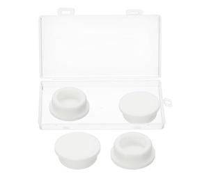 sourcing map Silicone Rubber Hole Plug Soft Flexible Stoppers T-Shaped Silicone Plugs with Box for 37-38mm Hole White 4 Pieces