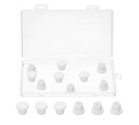 sourcing map Silicone Rubber Hole Plug Soft Flexible Stoppers T-Shaped Silicone Plugs with Box for 9-10mm Hole White 15 Pieces