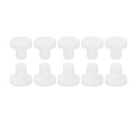 sourcing map Silicone Rubber Solid Plug Soft Flexible Stopper for 6.5-7mm Hole White 15 Pieces