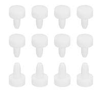 sourcing map Silicone Rubber Solid Plug Soft Flexible Stoppers for 2.1-2.6mm Hole White 12 Pieces