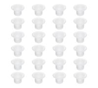 sourcing map Silicone Rubber Solid Plug Soft Flexible Stoppers T-Shaped Silicone Plugs for 1.9 to 1.95mm Hole White 24 Pieces