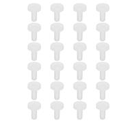 sourcing map Silicone Rubber Solid Plug Soft Flexible Stoppers T-Shaped Silicone Plugs for 2.7 to 2.9mm Hole White 24 Pieces