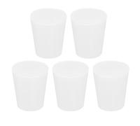 sourcing map Silicone Rubber Tapered Plug 18mm to 24mm Solid Test Tubes Bungs Stopper White Translucent for Lab Home 5 Pieces