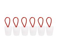 sourcing map Silicone Rubber Tapered Plug 19 to 26mm Solid Bathtub Bungs Stopper with Handle for Test Tubes, Water Pipe, Drainage Hole, White 6 Pieces