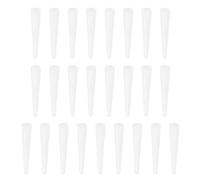 sourcing map Silicone Rubber Tapered Plug 1mm to 2.5mm Solid Test Tubes Bungs Stopper White Translucent for Lab Home 36 Pieces