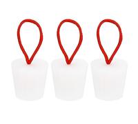 sourcing map Silicone Rubber Tapered Plug 23 to 30mm Solid Bathtub Bungs Stopper with Handle for Test Tubes, Water Pipe, Drainage Hole, White 3 Pieces